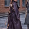 Buy Bridgerton S04 Sophie Baek Burgundy Trench Coat