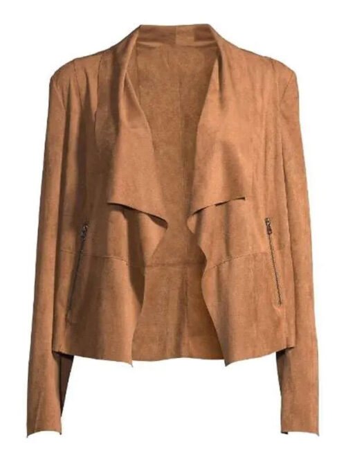 Shop Camryn Manheim Murder in a Small Town Suede Jacket