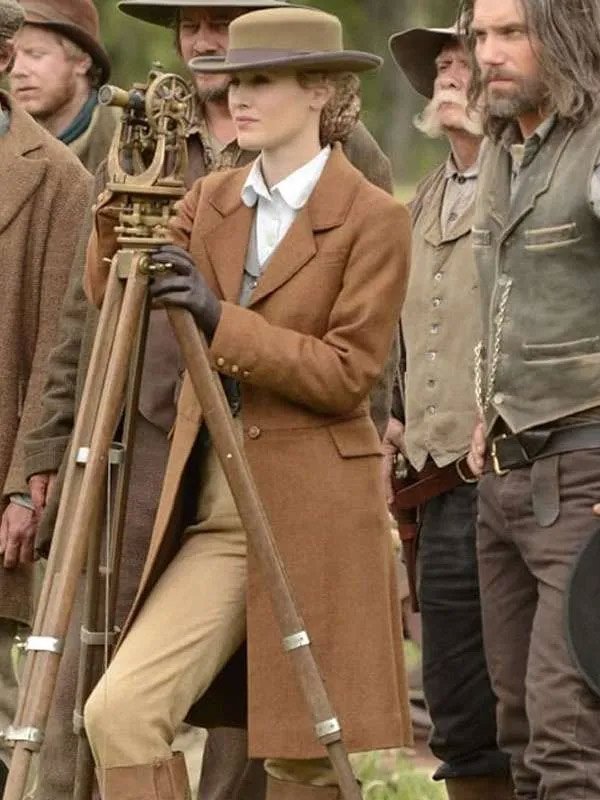 Buy Dominique McElligott Brown Wool Coat