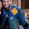 Shop Electric Bloom Carmen B. Sanchez Blue Denim Jacket