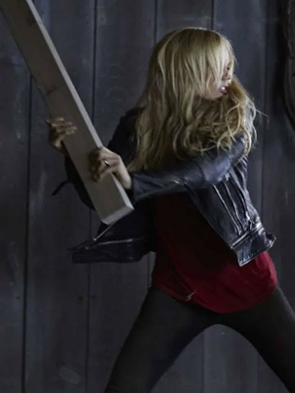 Shop Elena Michaels Bitten Black Leather Jacket