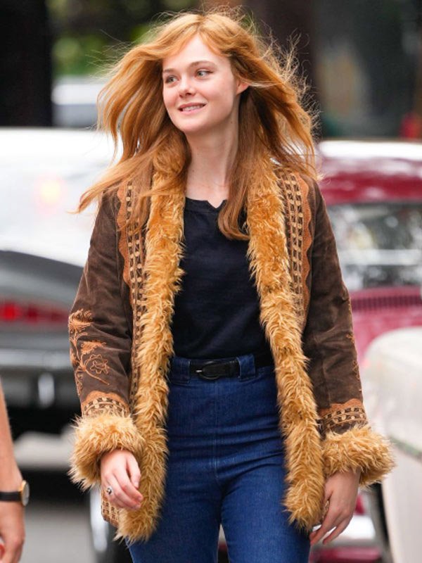 Shop Elle Fanning A Complete Unknown Brown Jacket