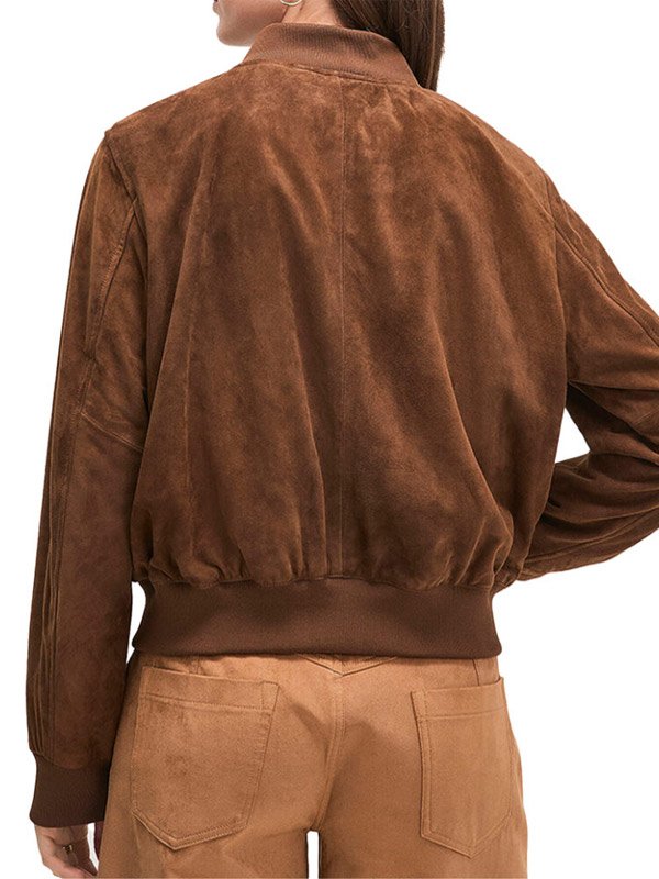 Shop Eve Drake Shifting Gears S02 Suede Bomber Jacket