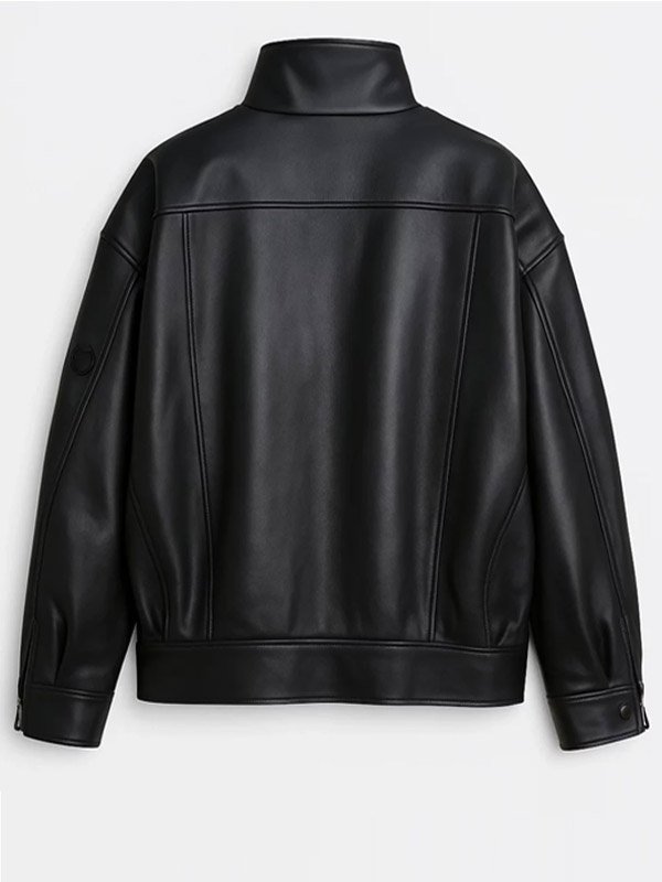 Shop Jennifer Connelly Paris Fashion Week Leather Jacket