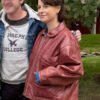 Shop Jessie Buckley Hamnet Movie Event 2025 Leather Jacket