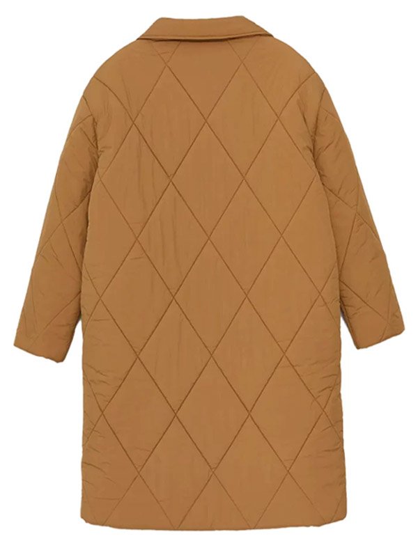 Shop Kim Bo-ra Queen Mantis SO1 Brown Quilted Coat