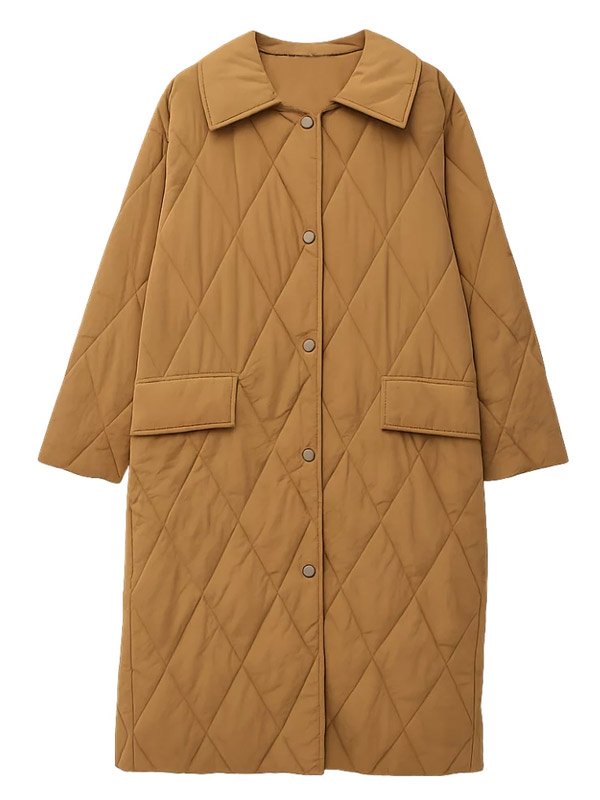 Buy Kim Bo-ra Queen Mantis Brown Quilted Coat