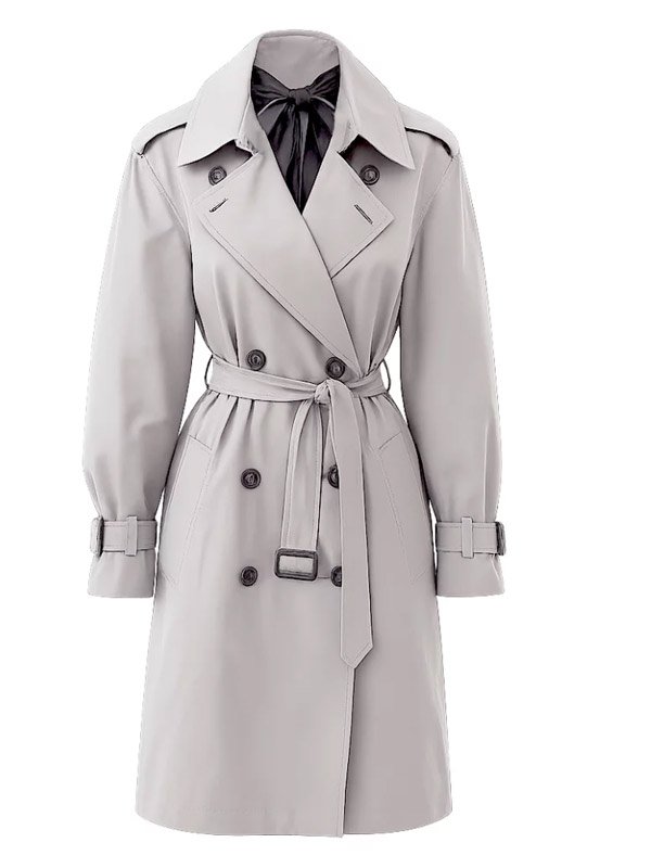 Buy Kim Kardashian 2025 Grey Trech Coat