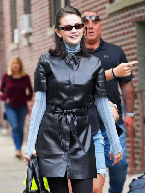 Only Murders In The Building SO5 Mabel Mora Leather Coat