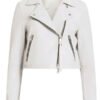 Shop Maia Jae Gen V White Leather Jacket