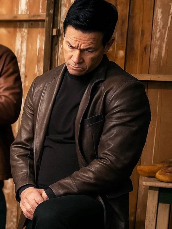 Buy Mark Wahlberg Play Dirty 2025 Leather Blazer