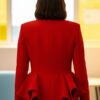 Shop Maya Rudolph Loot Red Peplum Blazer