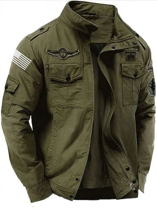 Shop Men Vintage Green Veteran Jacket