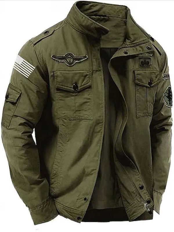 Shop Men Vintage Green Veteran Jacket