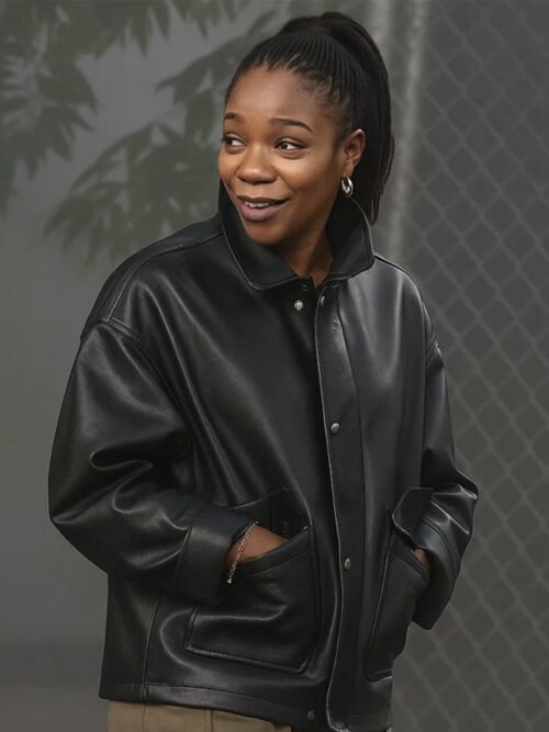 Buy Naomi Ackie Clayface Leather Jacket
