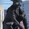 Shop Nicolas Cage Spider Noir Leather Coat
