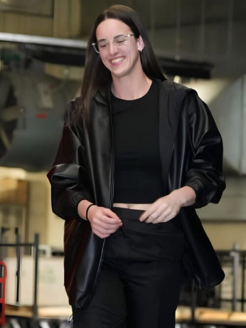 Shop Playoffs Caitlin Clark Black Jacket