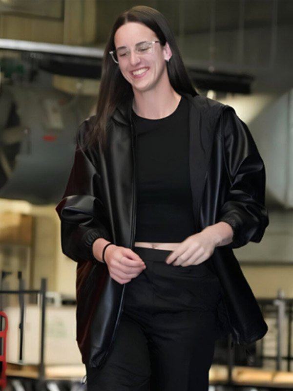 Shop Playoffs Caitlin Clark Black Jacket