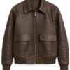 Buy Reminder SO1 Deniz Brown Leather Jacket