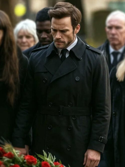 Shop Sam Claflin Lazarus Black Coat