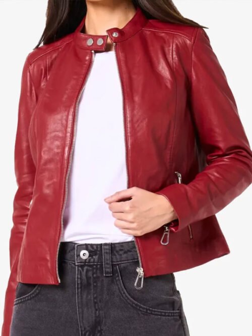 Shop Amanda Arcuri Leather Jacket