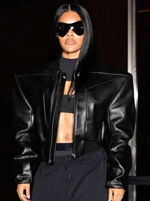 Shop Teyana Taylor Event 2025 Black Leather Jacket