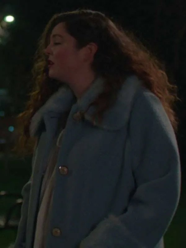 Shop Too Much S01 Megan Stalter Blue Fur Coat