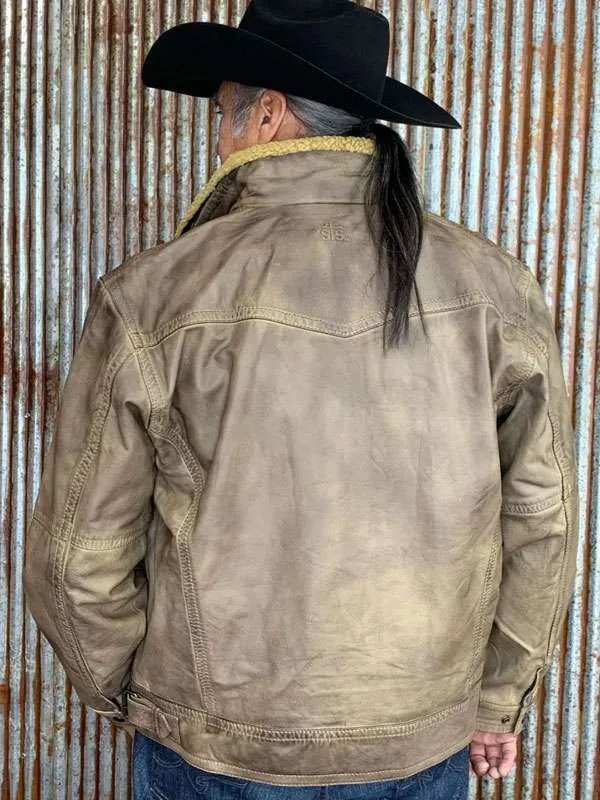 Shop Walt Longmire Brown Leather Jacket