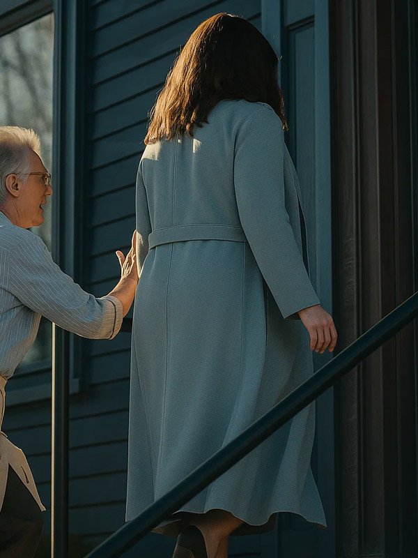 Shop Ella McCay Emma Mackey Trench Coat