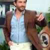 Shop Jurassic World Rebirth Jonathan Bailey Brown Blazer