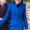 Shop Kate Middleton Christmas Day Service Blue Coat