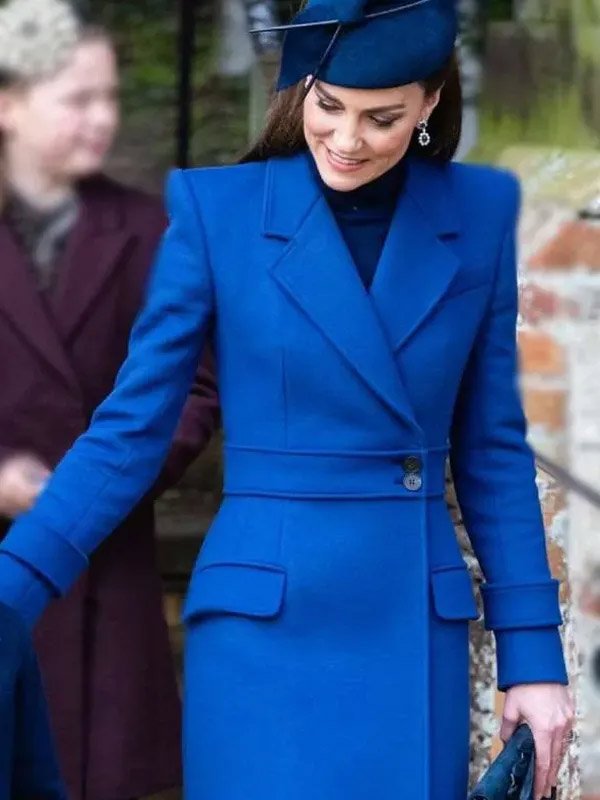 Shop Kate Middleton Christmas Day Service Blue Coat
