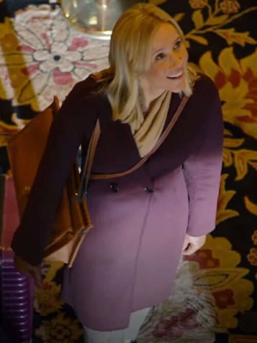 Shop A Suite Holiday Romance Jessy Schram Maroon Coat