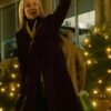 Buy A Suite Holiday Romance Jessy Schram Maroon Wool Coat