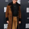 Shop Baz Luhrmann Marty Supreme Premiere Suede Coat