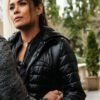Buy Cristal Flores Carrington Dynasty S03 Daniella Alonso Black Puffer Jacket