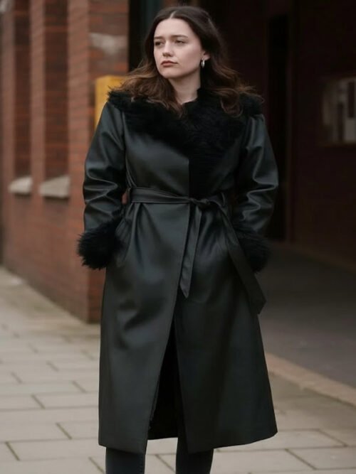 Buy Daddy Issues S02 Aimee Lou Wood Leather Coat
