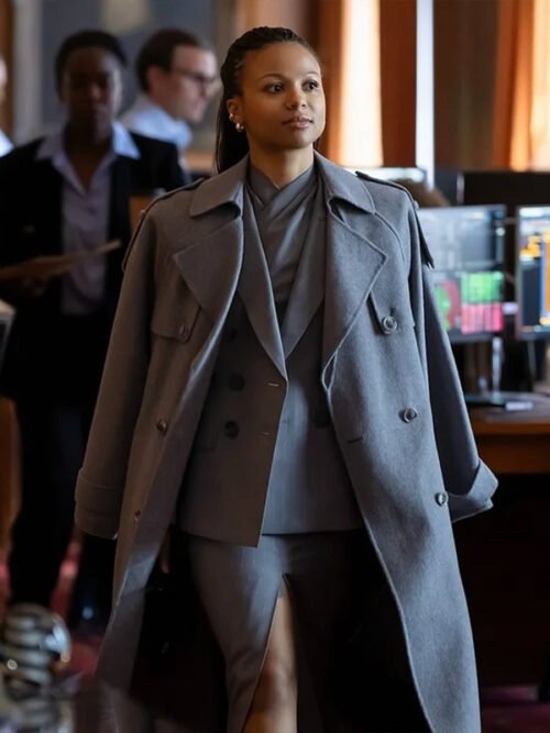 Shop Myha'la Tv-Series Industry 2026 Harper Stern Grey Coat