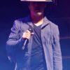 Shop Singer Jay Kay The OVO Hydro Concert Blue Fringe Suede Leather Jacket