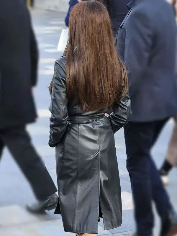 Shop Jenna Ortega Frankenstein Screening Black Coat