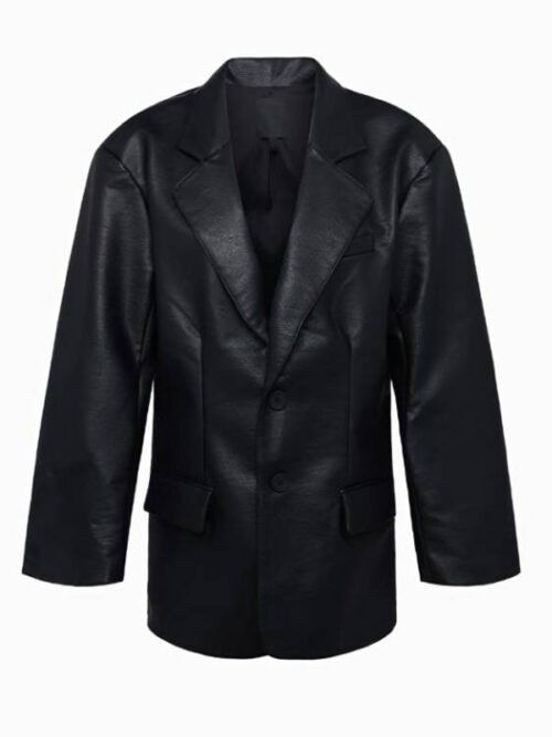 Shop The Kardashians Kris Jenner Black Leather Blazer