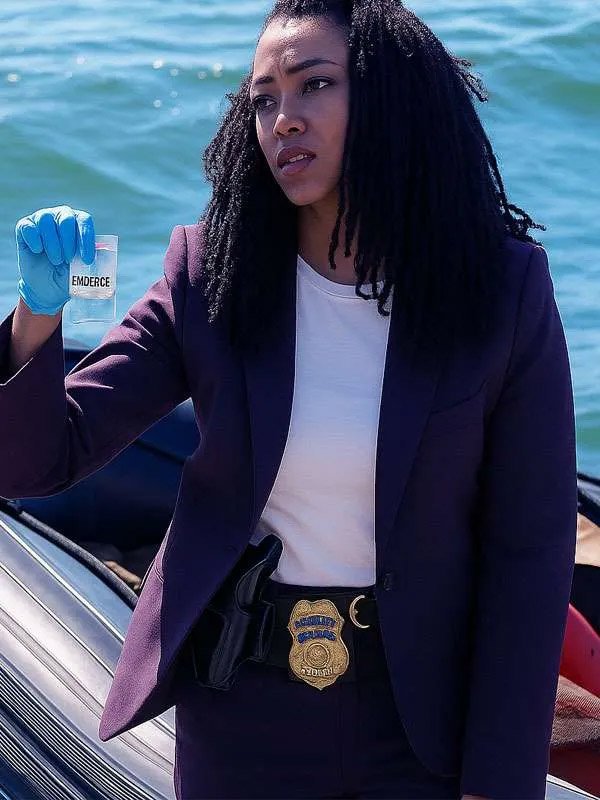 Shop Sonequa Martin-Green Boston Blue Lena Silver Purple Blazer