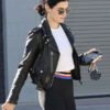Shop Los Angeles Lucy Hale Edgy Black Leather Jacket