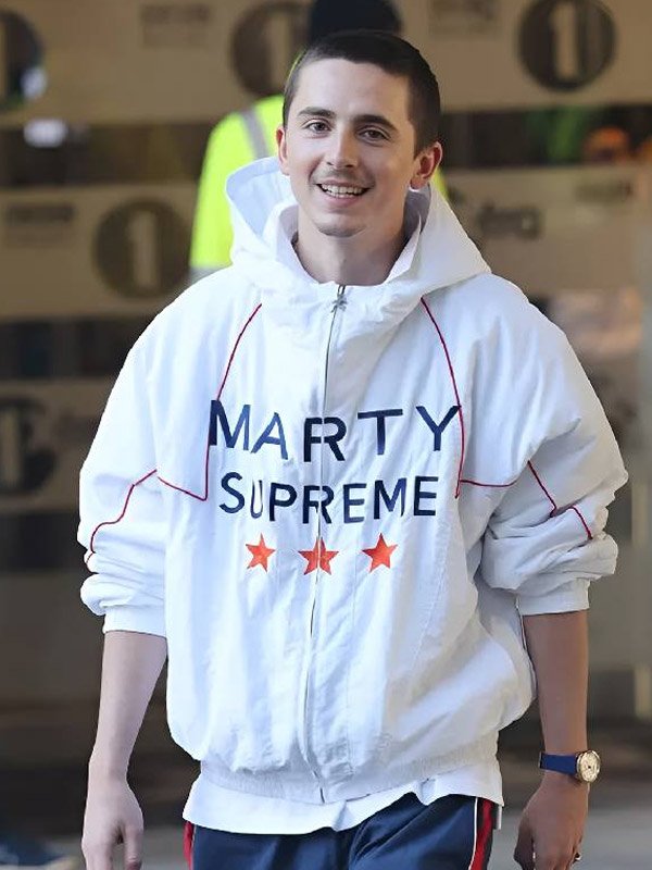Shop Marty Supreme Timothee Chalamet White Jacket