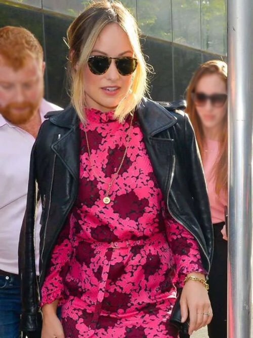 Buy NYC Street Style Olivia Wilde Biker Leather Jacket