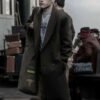Shop Rami Malek Nuremberg Douglas Kelley Brown Wool Coat