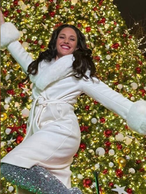 Shop The Five Emily Compagno White Fur Trim Coat