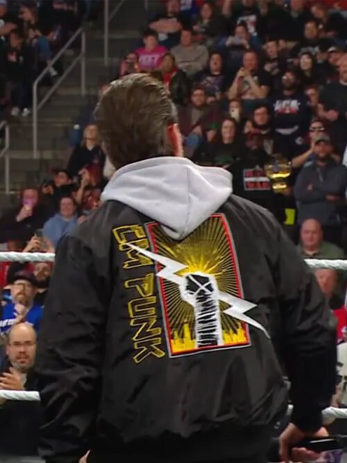 Shop WWE CM Punk Black Bomber Jacket