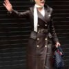 Buy NYC Witney Carso Brown Leather Trench Coat