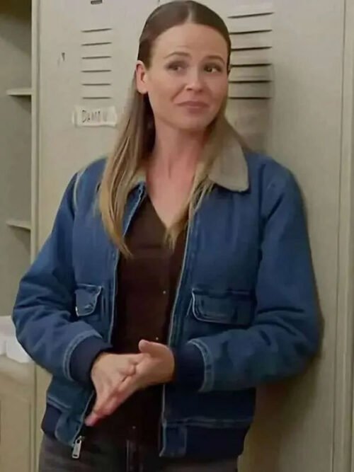 Shop Lyla Novak Chicago Fire S14 Jocelyn Hudon Blue Bomber Jacket